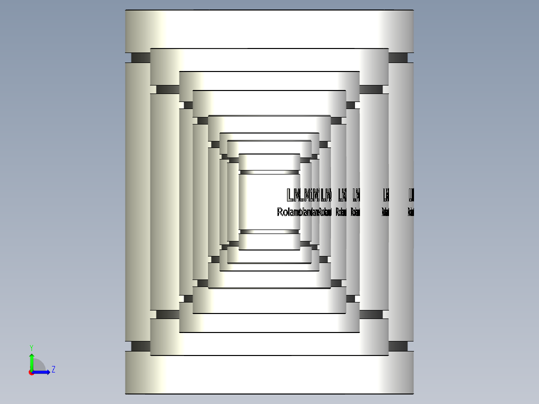 直线轴承，线性轴承-各种尺寸左视图