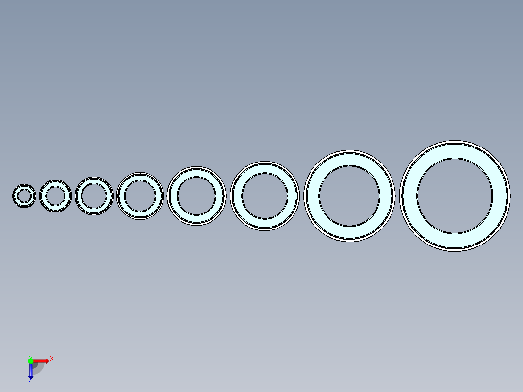 直线轴承，线性轴承-各种尺寸俯视图