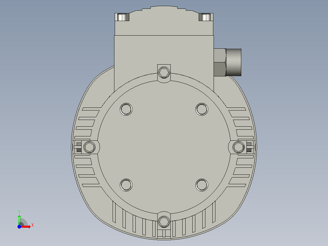 STP_040_040_18_040_FA_20_040_63B14_B14_1_63B14_040_无_A1_空心轴_B14电机前视图