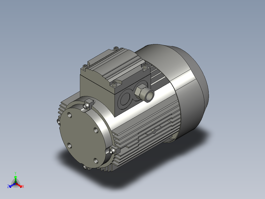 STP_040_040_18_040_FA_20_040_63B14_B14_1_63B14_040_无_A1_空心轴_B14电机正等轴测图