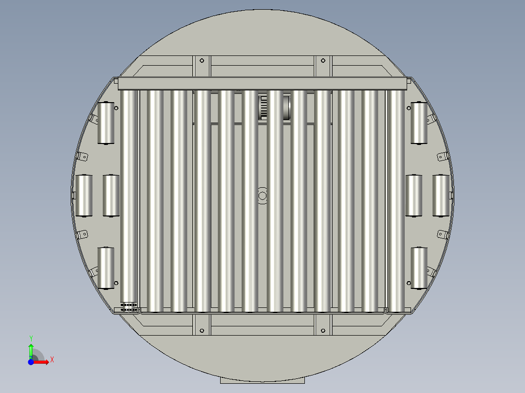 中间转盘前视图