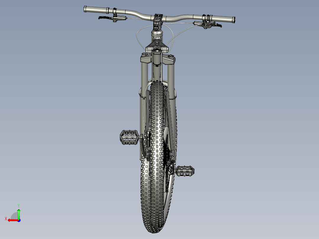 土坡自行车双肩气压减震铝合金油刹学生速降越野车后视图