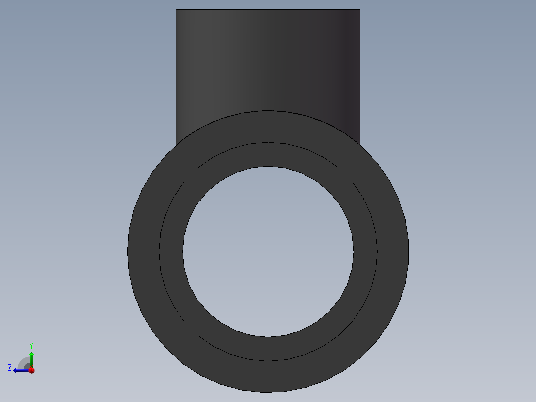 异径三通(Reducer Tee)右视图