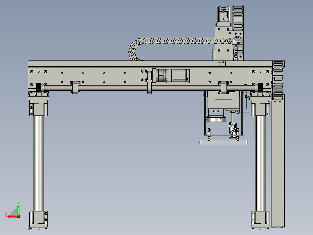 龙门机构后视图