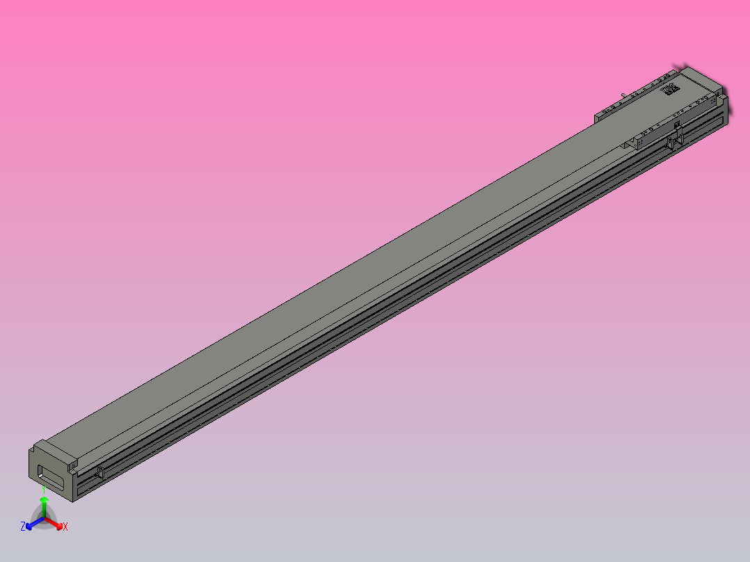 直驱直线电机轴TPA-LNP3-140-55C4-1-L1740-3-C-10-N3正等轴测图