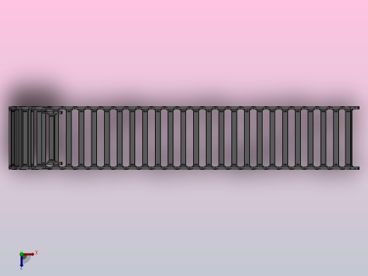 内高35弯曲半径100两侧打开型DA桥式拖链DMD35BDA-35-300-100R-30俯视缩略图