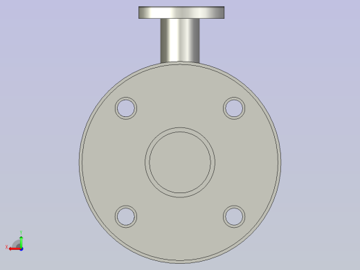 法兰蝶阀DN50阀体后视缩略图
