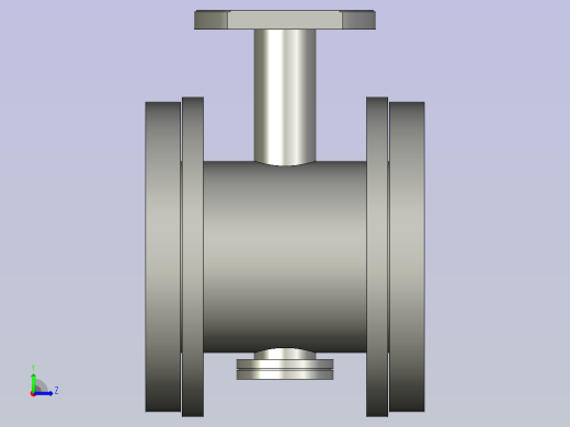 法兰蝶阀DN50阀体左视缩略图
