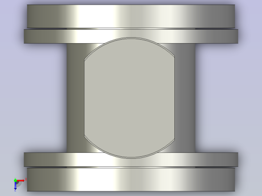 法兰蝶阀DN50阀体俯视缩略图