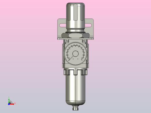 气源处理元件HAW1000-5000过滤器带调压阀[HAW2000-02(D)]前视缩略图