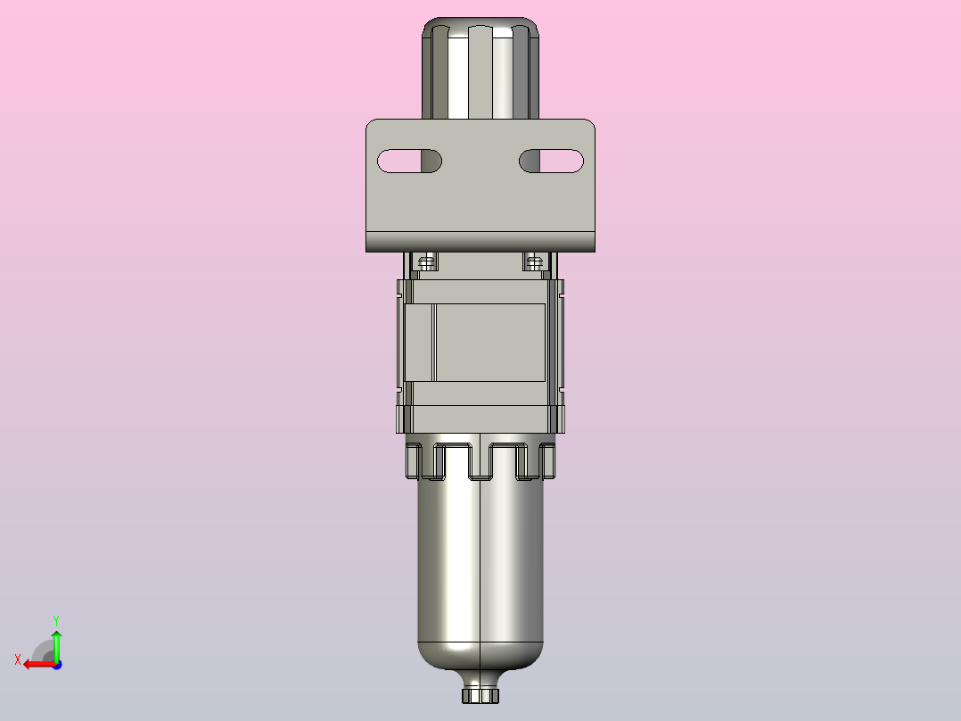 气源处理元件HAW1000-5000过滤器带调压阀[HAW2000-02(D)]后视图