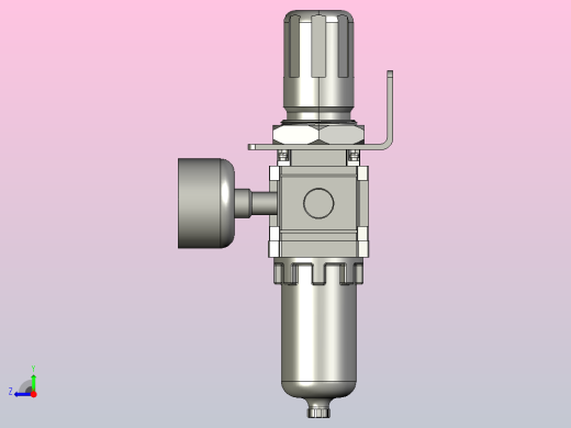 气源处理元件HAW1000-5000过滤器带调压阀[HAW2000-02(D)]右视缩略图