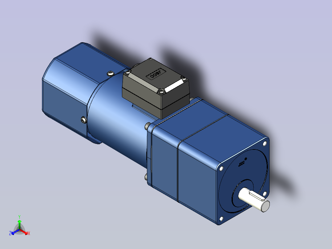 精研YF调速电磁制动电机 120yf01-1800正等轴测图