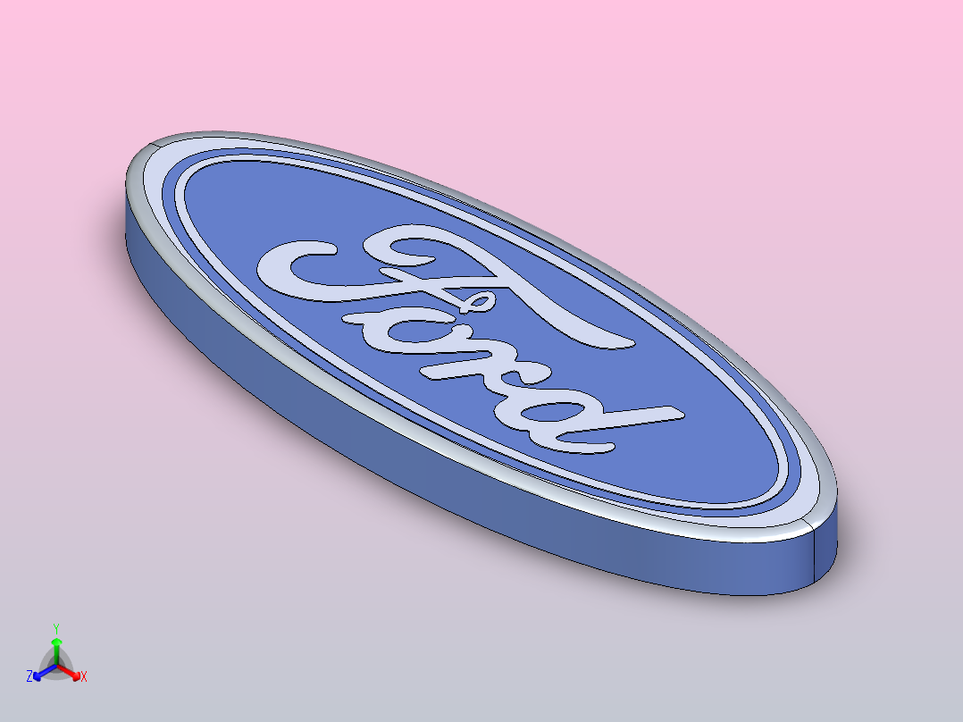 福特标志正等轴测图