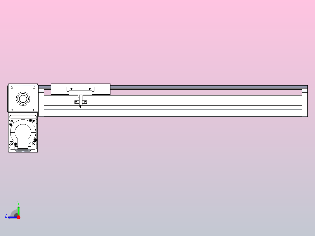 皮带直线轴半封闭可选导轨TPA-HNB-120D-110-L350-LP-Y-P40-N3右视图