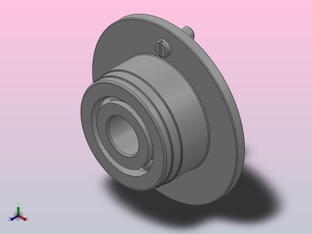 DACF型外圈带凸缘的双列角接触球轴承轮毂轴承单元 （外圈旋转）_DACF 27100450主视图