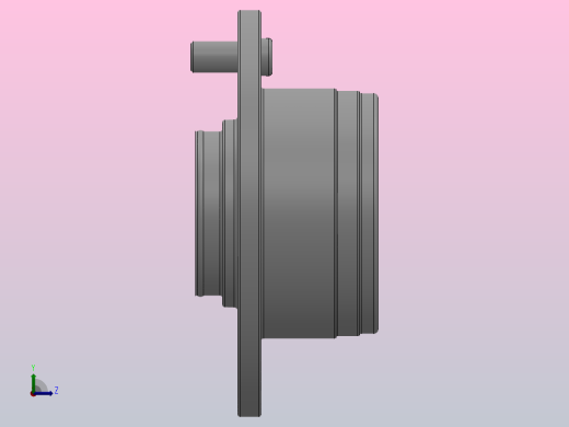 DACF型外圈带凸缘的双列角接触球轴承轮毂轴承单元 （外圈旋转）_DACF 27100450左视缩略图