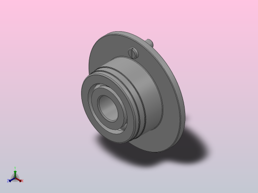 DACF型外圈带凸缘的双列角接触球轴承轮毂轴承单元 （外圈旋转）_DACF 27100450正等轴测缩略图