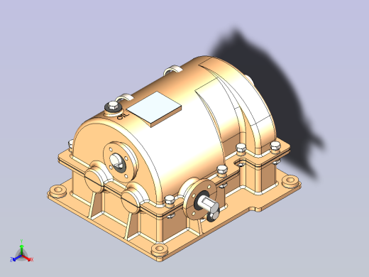 多级齿轮减速箱3D模型