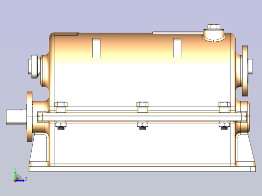 多级齿轮减速箱3D模型左视缩略图