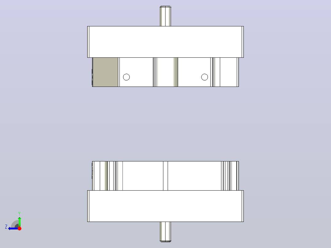 同步器轴罩壳组件 KLE 8 系列 80x80_同步器轴罩壳组件 KLE 8 系列 80x80右视图