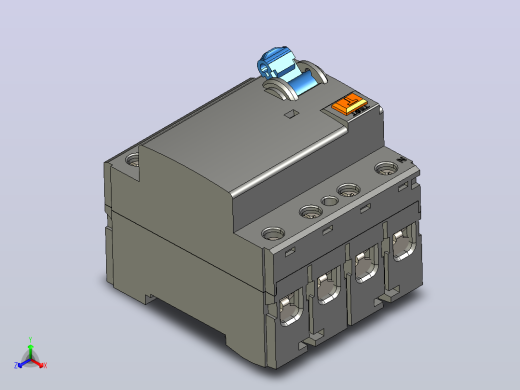 NL1-100 4P剩余电流动作断路器三维模型202307