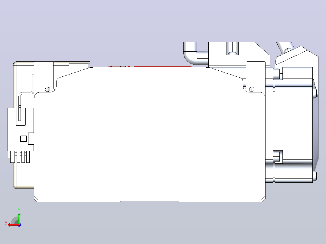 皮带直线轴半封闭可选导轨TPA-HNB-120D-110-L2200-MR-Y-P40-N3后视图