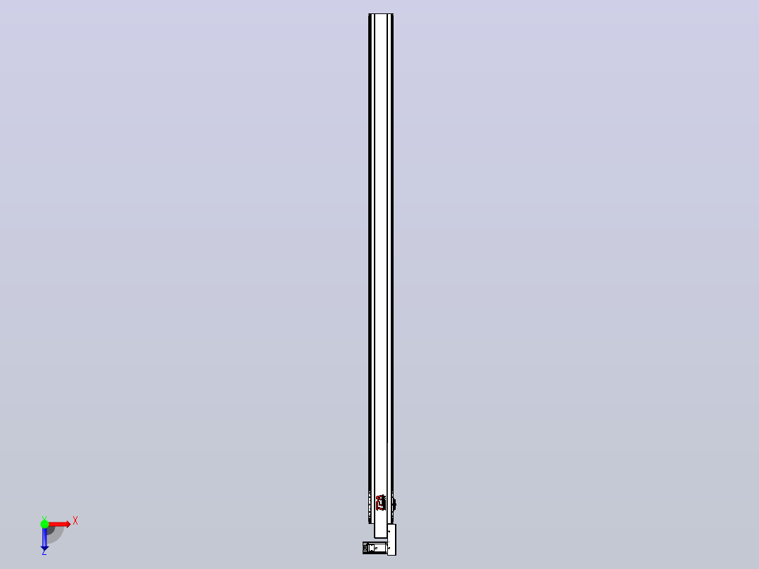 皮带直线轴半封闭可选导轨TPA-HNB-120D-110-L2200-MR-Y-P40-N3俯视图