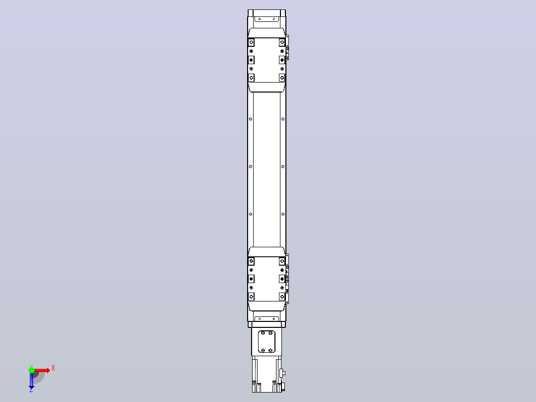 滚珠丝杠线性轴TPA-GCRS-80-1610C-L125-M-M20-N3俯视图
