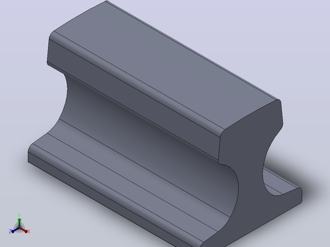多套YBT5055起重机钢轨3D模型Solidworks设计主视图