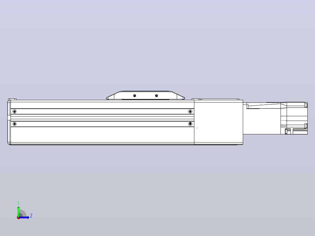 滚珠丝杠直线轴带导轨全封闭TPA-HCR-65S-1610C-L100-M-Y-P10-N3左视图