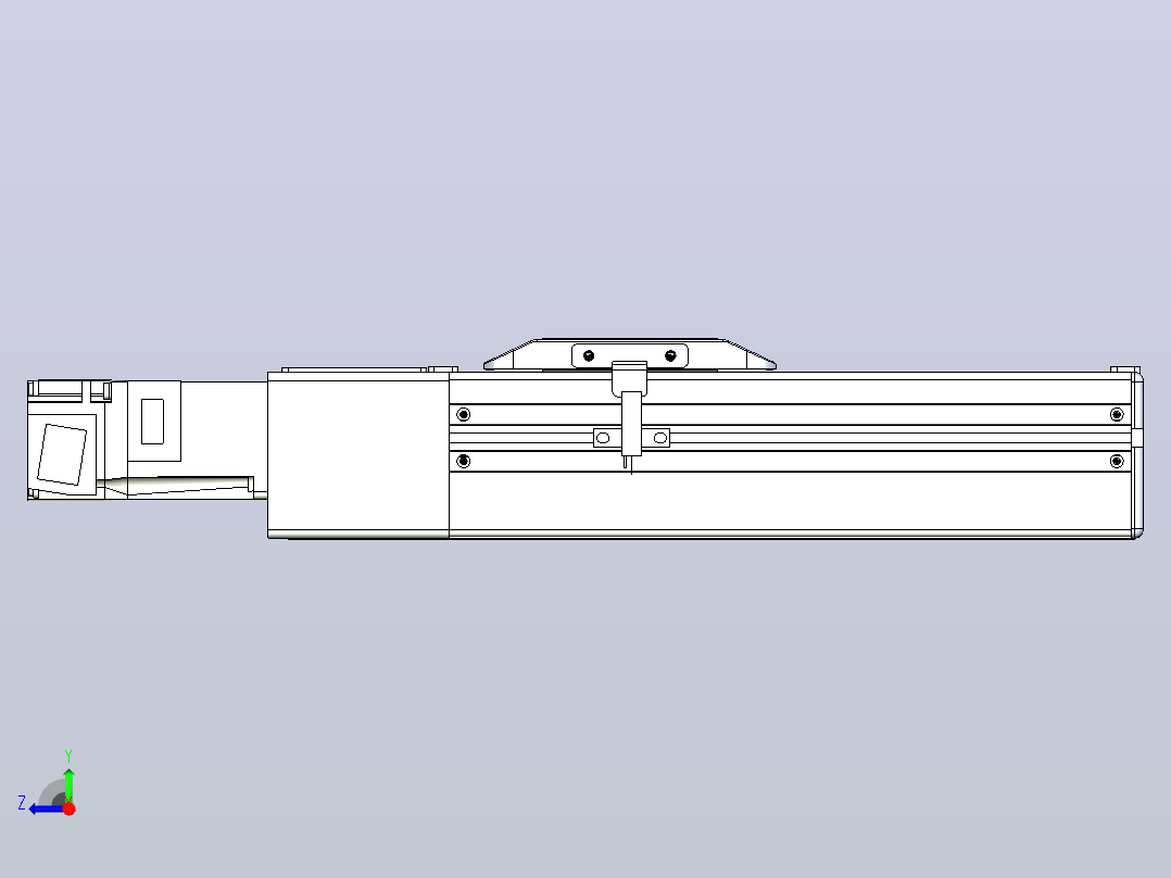 滚珠丝杠直线轴带导轨全封闭TPA-HCR-65S-1610C-L100-M-Y-P10-N3右视图