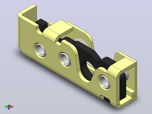 车门上使用的旋转锁正等轴测缩略图