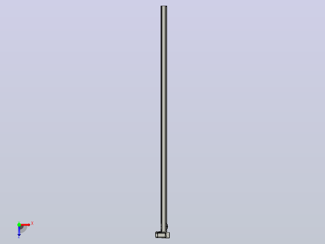 皮带直线轴半封闭可选导轨TPA-HNB-65S-90-L2400-RU-C-P10-N3俯视图