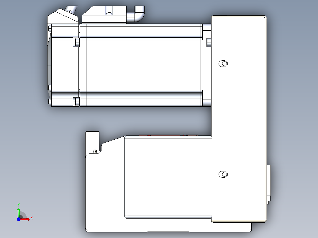皮带直线轴半封闭可选导轨TPA-HNB-120D-110-L3000-RU-C-P40-N3前视图