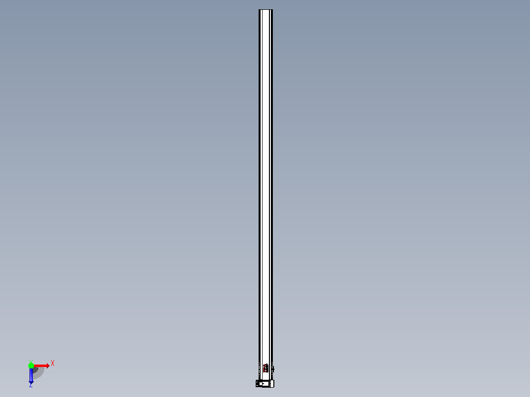 皮带直线轴半封闭可选导轨TPA-HNB-120D-110-L3000-RU-C-P40-N3俯视图