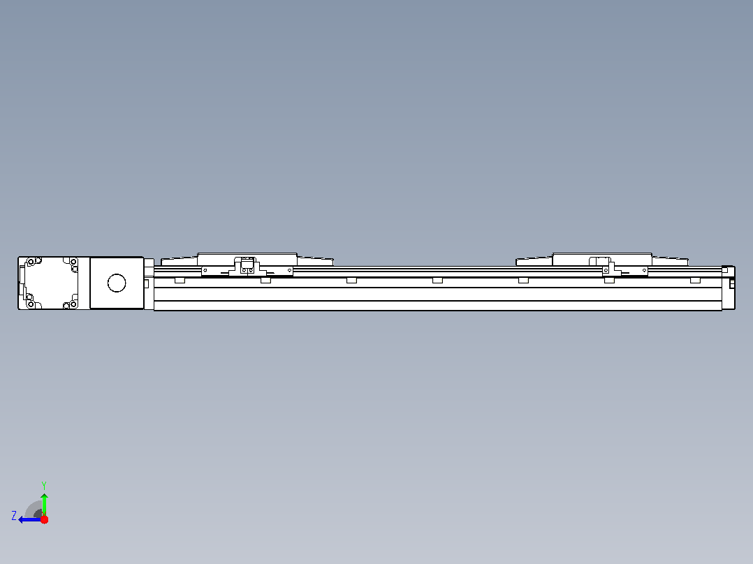 皮带直线轴双滑块型TPA-GCBS-120-P70-L100-QL-M20-N3右视图