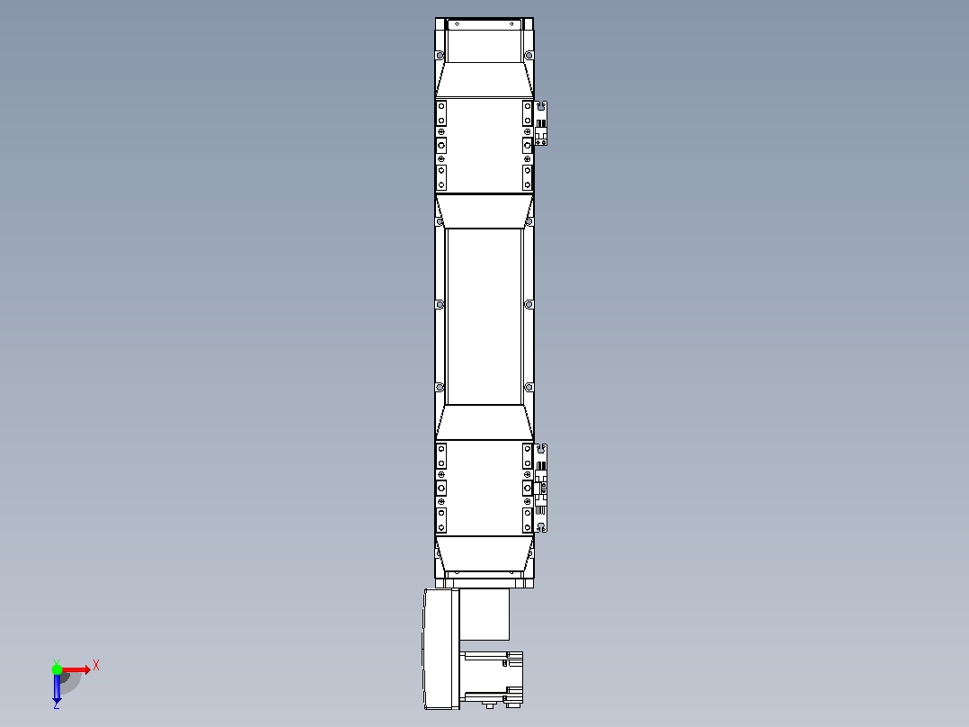 皮带直线轴双滑块型TPA-GCBS-120-P70-L100-QL-M20-N3俯视图