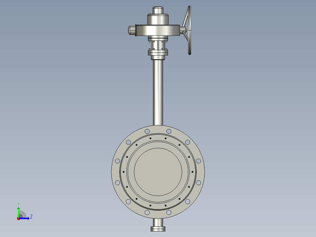 Dt943H(F)-10C.P.R.V-B[DN300]阀，截止阀，风阀，蝶阀左视图
