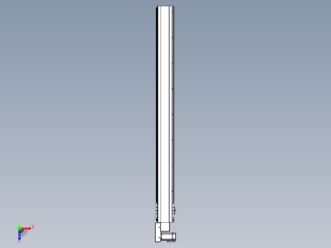皮带直线轴半封闭可选导轨TPA-HNB-140D-120-L1450-ML-C-P40-N3俯视图