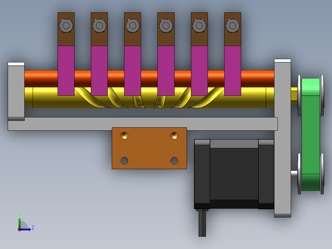 吸盘等距变距机构sw18可编辑左视图