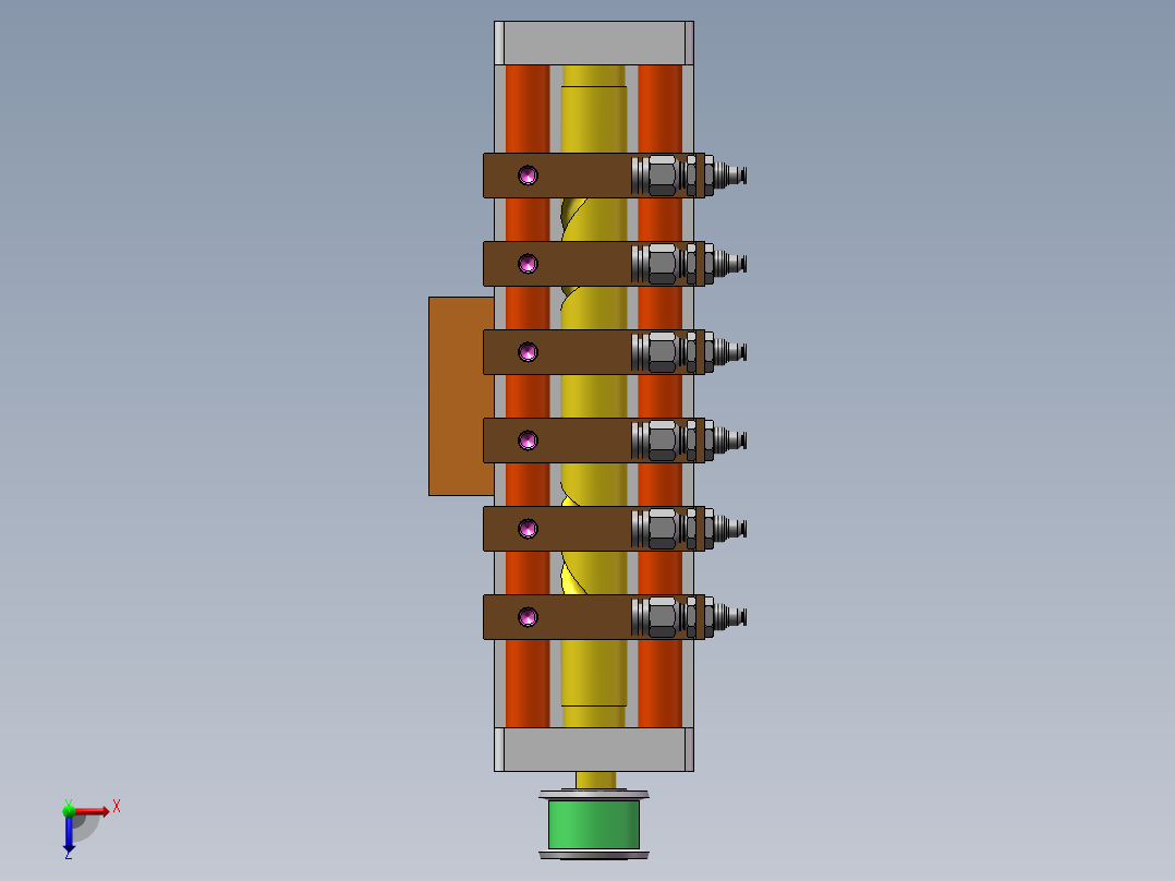 吸盘等距变距机构sw18可编辑俯视图