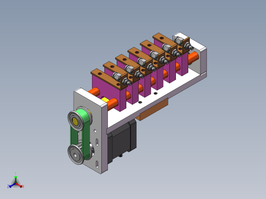 吸盘等距变距机构sw18可编辑正等轴测缩略图