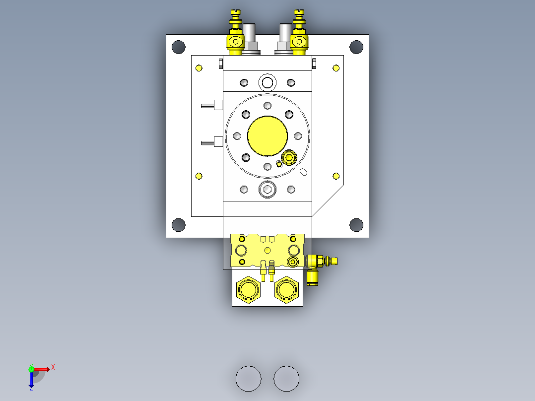 工件吸附移载机构俯视图
