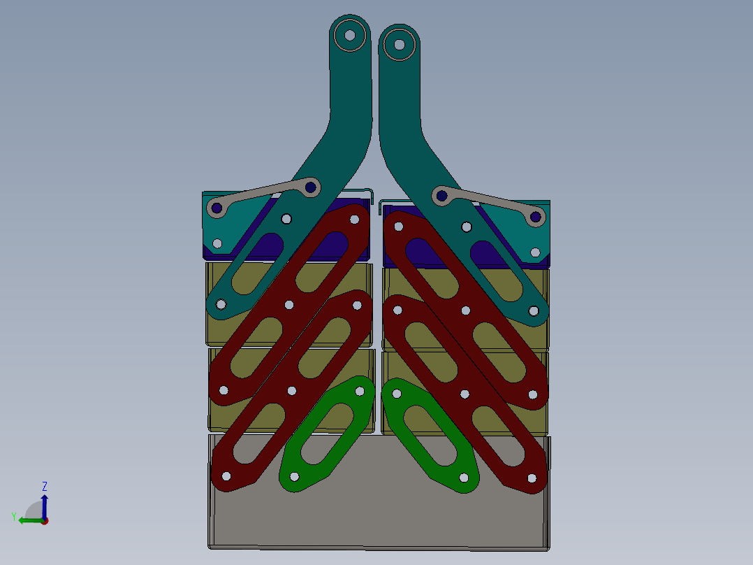 SW2015含特征折叠工具箱左视图
