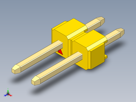 彩色公头100mil（2.54mm）系列-DS1021_yellow_1x02p_100mil_Type1_rev1.0