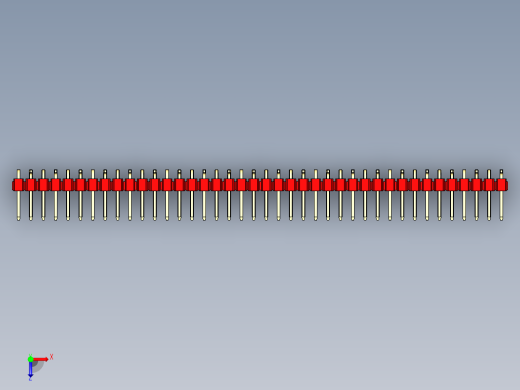 彩色公排针 100mil 2.54mm 系列-DS1022_red_40p_100mil_Type_SMT_R2_rev1.0俯视缩略图