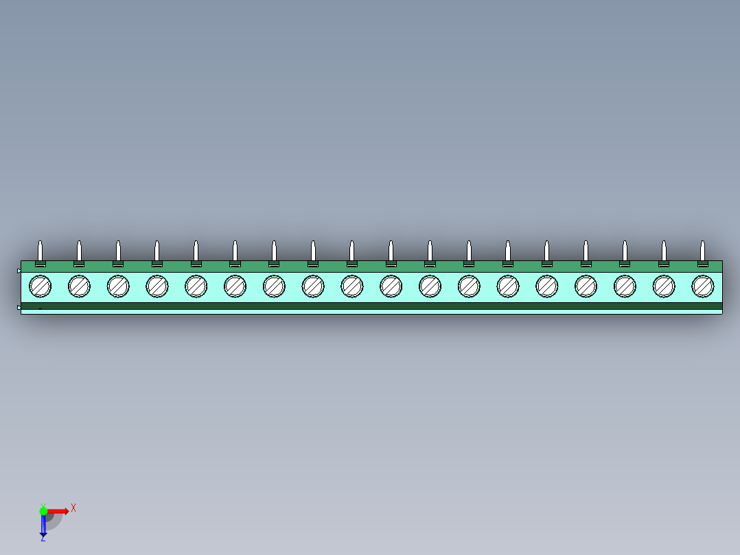 DEGSON DG128 系列 5.07.5mm 接线端子-DG128R-7.5-18P-14-00AH俯视图