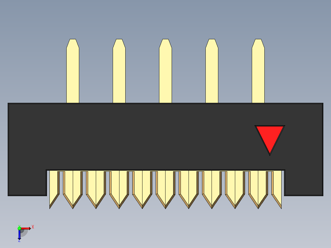 FDC-10 ( DS1018-2.54-10S )俯视图