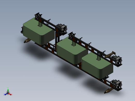 顶升平移自动上下料倍速循环线3D图纸